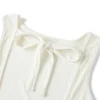Women's Solid Color Mini Dress Sleeveless Open Back Slim Fit Tank Dress Cocktail Party Dresses