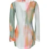 Women Summer Fall Dress Long Sleeve Flounce V Neck Tie-up Mini Dress Party Club Beach Sexy Y2K Dresses