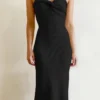 Women Y2K Knitted Long Dress Solid Color Strapless Bodycon Pencil Slit Tube Dress Summer Fall Sexy Elegant Chic Dresses Female