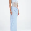 Women Patchwork Lace Cami Dress Slim Cut Out Sweetheart Neck Spaghetti Strap Backless Long Dress for Party Club