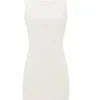 Women's Solid Color Mini Dress Sleeveless Open Back Slim Fit Tank Dress Cocktail Party Dresses