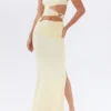 Women's Strapless Tube Dress Solid Color Hollow Out Bodycon Long Dress for Party Evening Elegant Summer Dresses