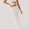 Women's Strapless Tube Dress Solid Color Hollow Out Bodycon Long Dress for Party Evening Elegant Summer Dresses